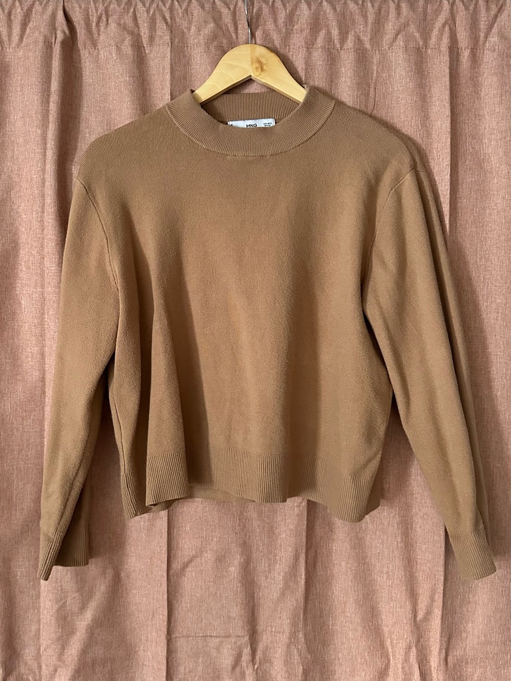 Mango Camel Crewneck Sweater